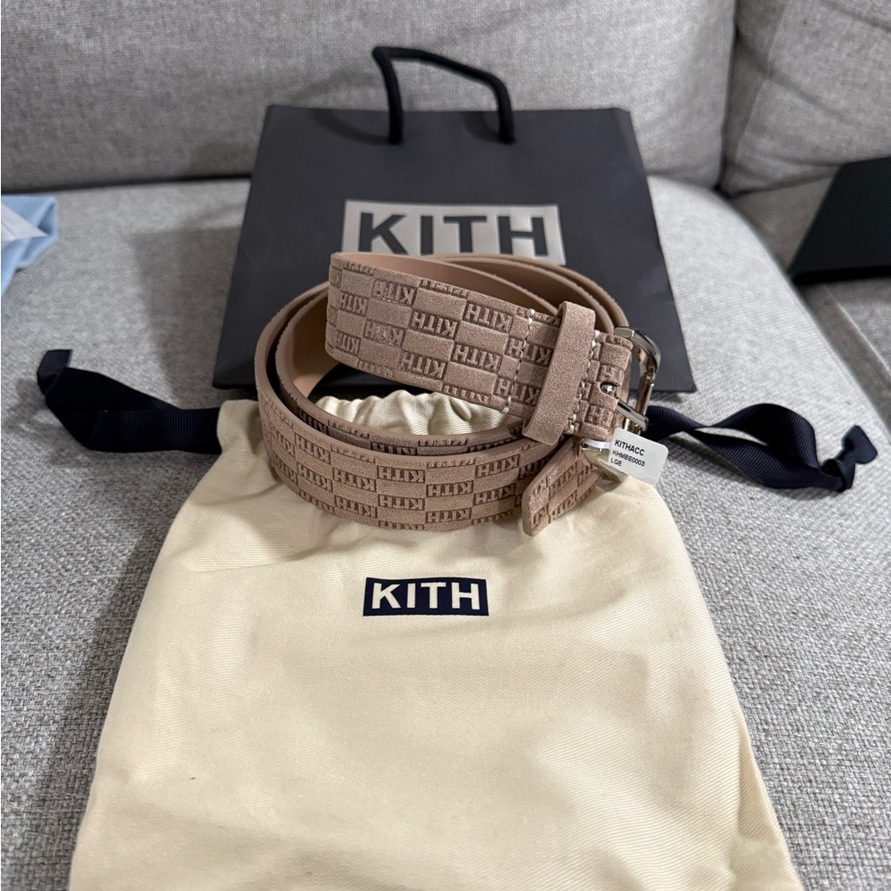 Kith Beige Embossed Belt